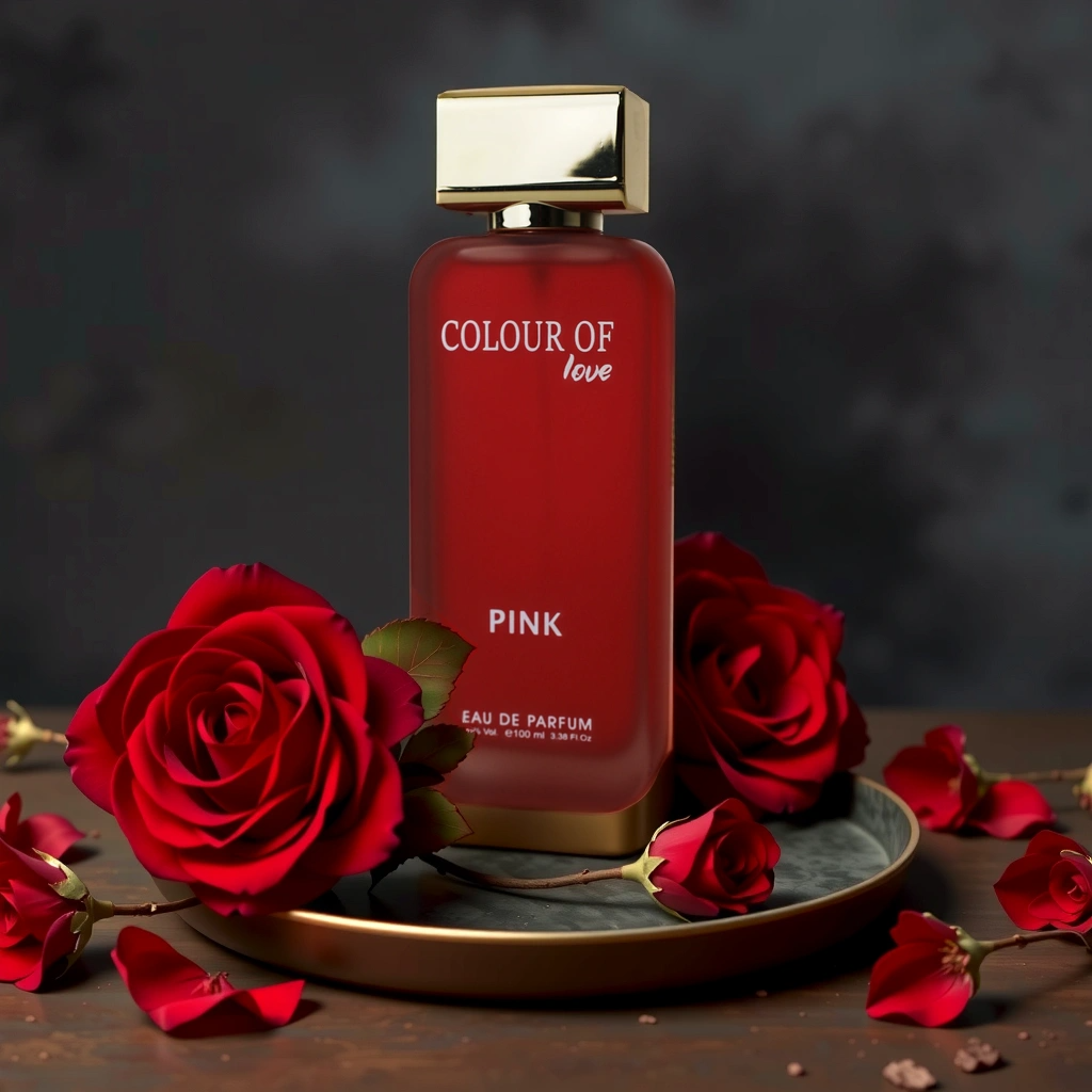 colour-of-love-pink-perfume-tam-uae.png with red roses - Perfume Manufacturers in UAE - TAM perfume manufactory in Abu Dhabi